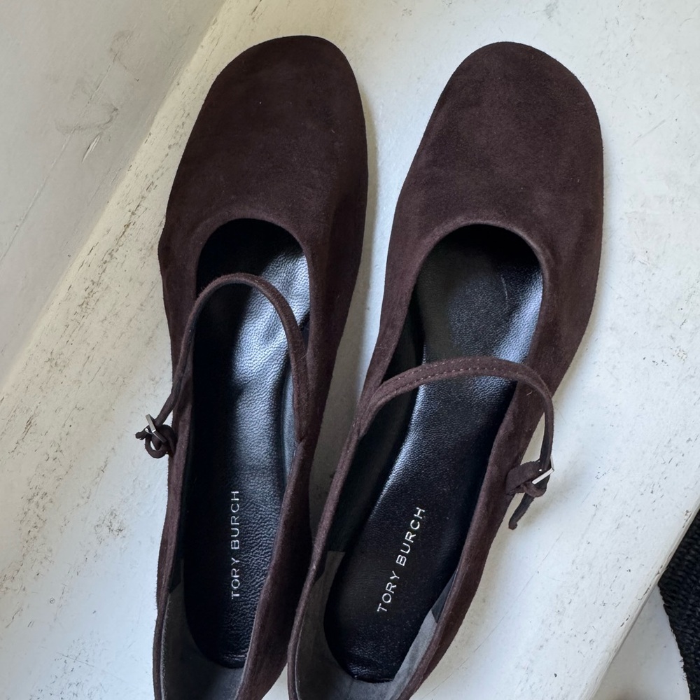 Tory Burch suede chocolate Mary Jane’s - Picture 3 of 3